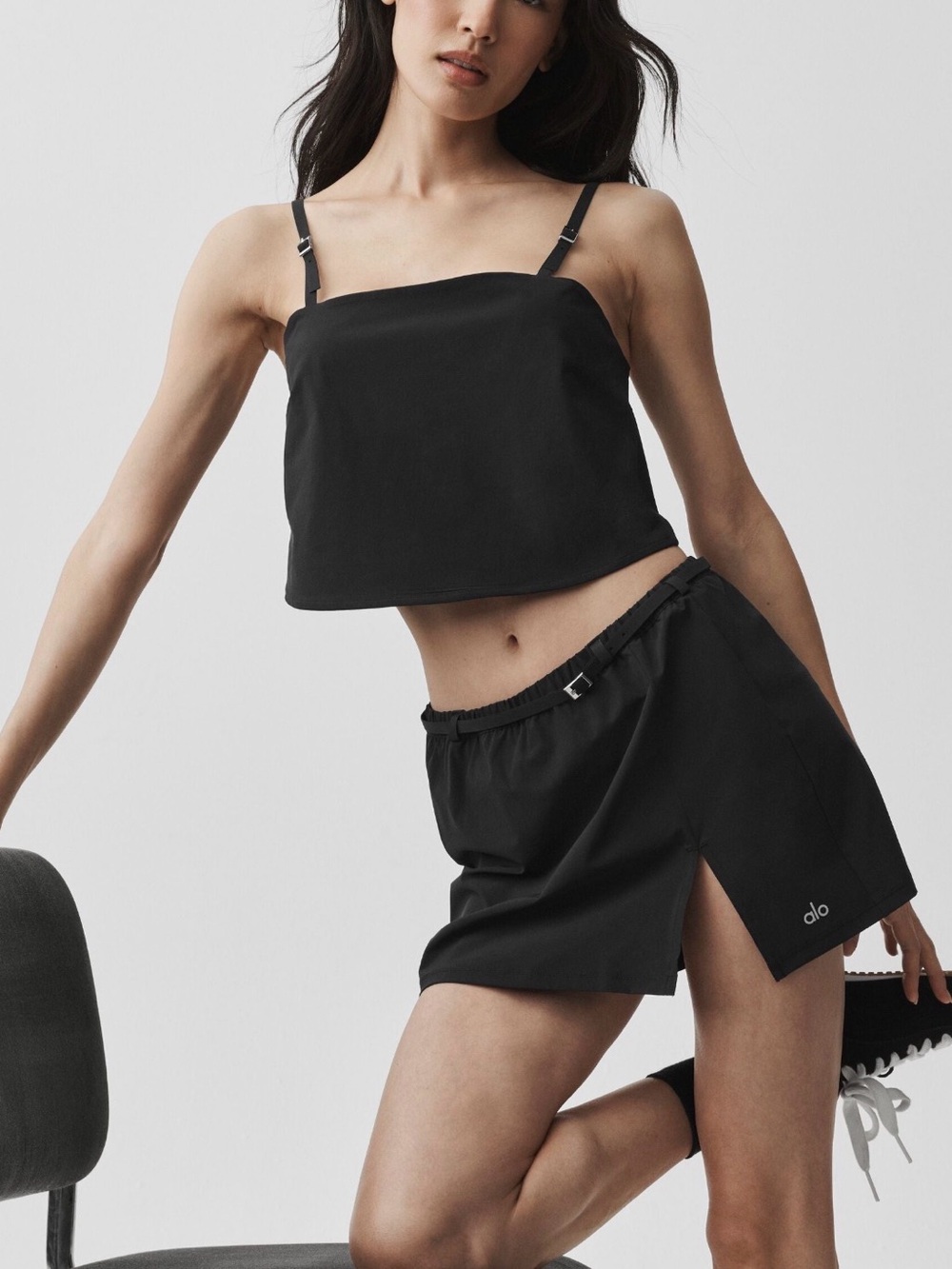 Like new ALO Yoga Cropped Connection Tank and Skirt Set